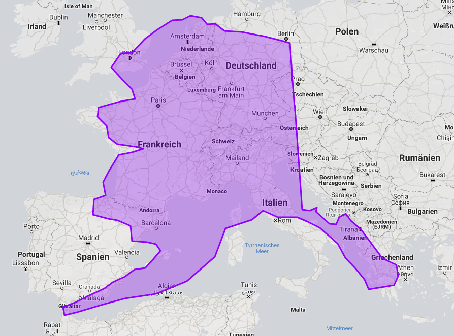 Alaska compared to Europe. Map source: thetruesize.com