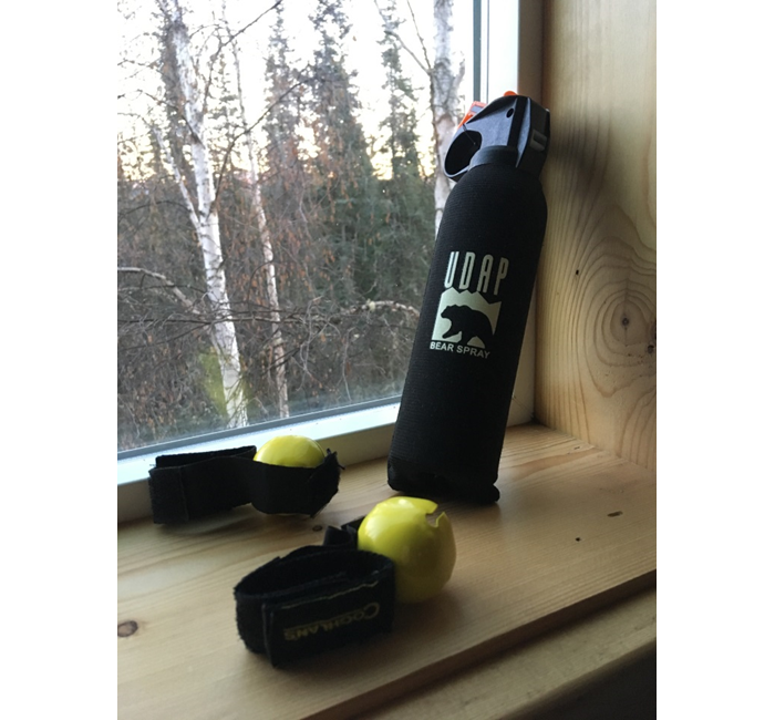 Our bear spray and bear bells